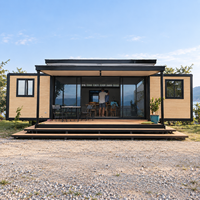 Maison Modulaire Préfabriquée à Grain de Bois pour l'Extérieur, Maisons Conteneurs à Faible Besoin en Main-d'œuvre sur Site, Maison de Luxe 40 pieds pour Jardin, AD