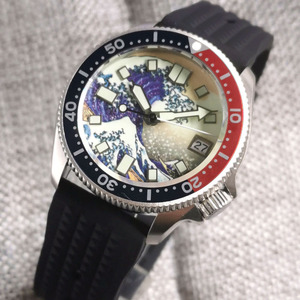 Montre mécanique pour homme <span class=keywords><strong>SKX013</strong></span> Nologo Luminous NH35A Kagawana en acier, étanche à 300 m, verre saphir, bracelet en caoutchouc - Product Image 3