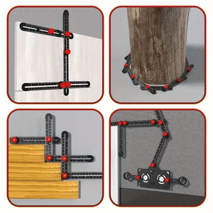 Règle d'angle industrielle durable en alliage d'aluminium 6/9/12 pour le positionnement de carreaux, mesure manuelle multi-angles OEM/ODM - Product Image 6
