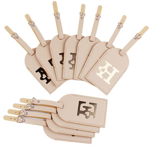 Nom personnalisé luxe à la mode doux <span class=keywords><strong>voyage</strong></span> étiquette de bagage lettres personnalisées cadeau Pu étiquette en cuir or estampillé résistant à l'eau - Product Image 2
