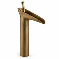 Robinet de lavabo de luxe moderne très vendu - Robinet mélangeur de salle de bain en laiton à poignée unique pour lavabo, accessoires sanitaires