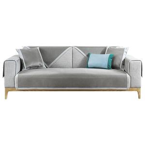 Funda de Sofá Individual de Seda Helada, Cubierta de Asiento de Sofá de Color Sólido, Estilo Moderno y Sencillo, Cobertura Completa, Efecto Refrigerante - Product Image 5
