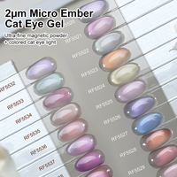 Gel pour ongles effet œil de chat micro-brillant 2μm, 24 couleurs, logo personnalisé, vente en gros, super brillant, effet galaxie, sans HEMA, sans TPO