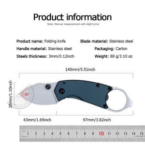 มีดพับ EDC คุณภาพสูง KS8710 ปรับแต่งได้ ผลิตจากเหล็กสแตนเลส 8Cr13Mov พร้อมปลอกหนัง DIY แบบ OEM - Product Image 6