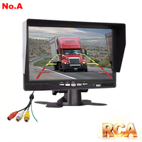 Monitor de Coche de 7 Pulgadas con 2 Entradas de Video, TFT HD Digital para Cámara de Visión Trasera, Estacionamiento y Reversa