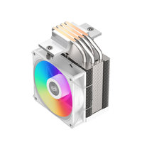 Ventilateur de refroidissement silencieux H4 ARGB 92 mm à roulement fluide 20dBA avec éclairage LED, compatible CPU PC de bureau, type heatpipe 1700, 3 broches/4 broches