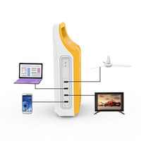 Kit complet de contrôleur solaire Pay As You Go Paygo, ventilateur, énergie domestique, système d'éclairage LED, kits solaires avec carte SIM