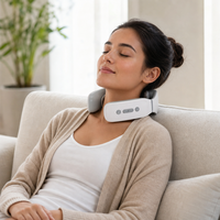 Masseur pour les épaules et le cou avec 5 modes de massage, design électrique sans fil rechargeable pour la maison et le bureau