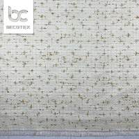 Tissu de tweed tissé par laine perlée explosive de style occidental de conception de luxe pour le manteau