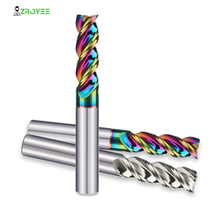 ZROYEE Solid Carbide DLC Coated 3-Flute Conventional Milling <strong>End</strong> <strong>Mill</strong> 35 Helix Angle OEM High Efficiency for Aluminum Copper - Product Image 1