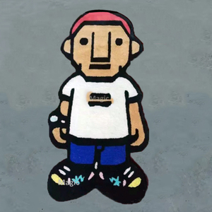 <span class=keywords><strong>Tapis</strong></span> personnalisé à motif de dessin animé fait main, logo 3D, <span class=keywords><strong>tapis</strong></span> rond <span class=keywords><strong>Bape</strong></span> - Product Image 3