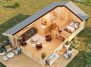 Cómodo 54 ㎡ Log House Servicios modernos con el encanto de la casa de madera rústica para una vida ecológica - Product Image 2