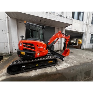 Mini-excavatrice Kubota U55-5 de 5,5 tonnes, excavatrice sur chenilles avec godet de 0,22 m³ de capacité, équipement de construction d'occasion - Product Image 1