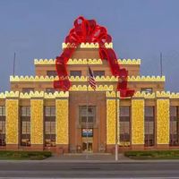 LED de Noël personnalisées pour l'extérieur avec nœuds papillon lumineux Appliques murales LED décoratives pour hôtels Appliques murales