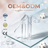 Tubes cosmétiques personnalisés en plastique ABS écologique, applicateur en tube, étiquette privée, OEM, entièrement transparents, vides pour les lèvres