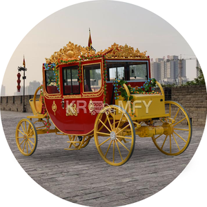 Vagón de carruaje de caballos Victoria de alta calidad a la venta, nuevo estilo, transporte especial para bodas y visitas turísticas - Product Image 5