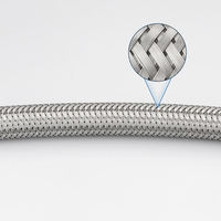 Tuyau de raccordement flexible en acier inoxydable tressé pour robinet de cuisine, longueur personnalisée, 9/16-24UNEF x 1/2-14NPSM, haute qualité, durable