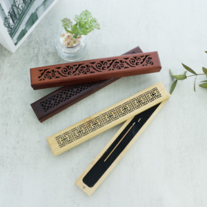 Logo personalizzato eco-friendly casa <span class=keywords><strong>Oud</strong></span> Bakhoor bruciatore di incenso legno di bambù arabico bastoni di incenso scatola diffusore aromaterapia - Product Image 2