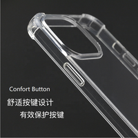Coque de téléphone Weview Soft Clear TPU+PC antichoc, étanche, compatible avec la charge sans fil, design sportif, 4 coins renforcés pour 14/15 Pro