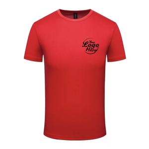 Camiseta de manga corta de algodón 100% para hombre, personalizable, Color caramelo, secado rápido, absorción de sudor, cuello en blanco de gran tamaño impreso - Product Image 3