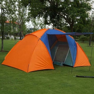 Vendita calda In Fibra di Vetro Pole 3-4 Persona 2 Camere Impermeabile Famiglia Tenda Da Campeggio - Product Image 5
