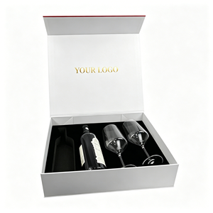 High Quality Foldable Magnetic Wine Box Luxury Rigid <b>Paper</b> Packaging Custom Printed for Champagne <b>Red</b> Wine Spirits - Product Image 5