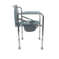 Chaise de toilette portable, pliante, en acier, sous forme de douche médicale, idéale pour les handicapés