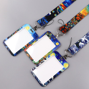 Nuevo Cordón para Tarjetas con Diseño de la Noche Estrellada de Van Gogh y Búho, Correa Creativa para Colgar con Porta Identificación - Product Image 2