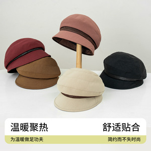 Fashionable Beret Women's Hat Alpaca Wool Spring Autumn Sun Protection Fisherman Hat For Middle Aged And Elderly - Product Image 5
