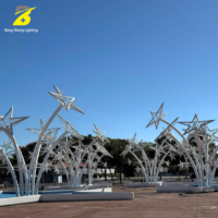Lámpara LED Solar de Lujo para Exteriores con Forma de Estrella, Decorativa para Plazas y Parques