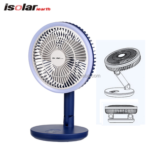 Ventilador de mesa dobrável, ventilador <span class=keywords><strong>solar</strong></span> da mesa da moda 8 polegadas com bateria - Product Image 2