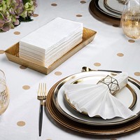 Serviettes de table en pâte de bois vierge, blanc naturel, 30x43cm, style sac
