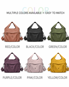 <strong>Ladies</strong> Hand Bag Lightweight Nylon Fabric Multi Pocket Waterproof Square Shape Zipper Closure OEM ODM Wholesale 10 Pcs Quality - Product Image 4