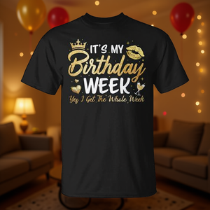T-shirt « C'est ma semaine d'anniversaire » pour femmes, chemise de célébration d'anniversaire - Product Image 3