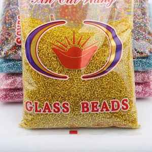 450g/kantong Grosir Murah 2 3 4mm 11/0 Manik-manik Mutiara Kaca Mini Manik-manik Kaca Berwarna-warni Manik-manik Kaca untuk Sulaman DIY Perhiasan - Product Image 5