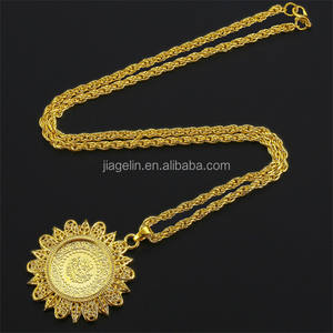 <span class=keywords><strong>Collana</strong></span> lunga in oro da <span class=keywords><strong>60</strong></span> <span class=keywords><strong>cm</strong></span> con pendente di Design arabo del medio oriente - Product Image 3