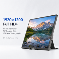 GetMi Factory Grosir Monitor Portabel 14 Inch 11mm Slim 508g IPS 1920x1200 USB C Folio Stand Cocok untuk Semua Tas Perjalanan Kerja