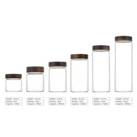 Pot de rangement Hxglass en verre borosilicate, hermétique, transparent, pour usage quotidien, organisateur de café et de thé, récipient de rangement classique