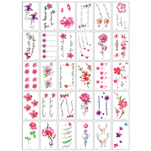 Tatuajes Temporales Spark, Serie Minimalista Fresh, Resistentes al Agua, Blancos y Negros, Estilos Mixtos, Diseño de Plantas, Pegatinas para Adultos, Impresión UV - Product Image 4