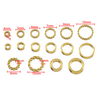 Connecteurs à boucle fermée de type câble en acier inoxydable 304 et or 18 carats, anneaux de jonction pour accessoires de bijoux DIY (bracelets, colliers) Yiwu
