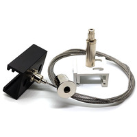 Kit de suspension de fil d'éclairage à LED avec clip de montage sur rail en aluminium blanc