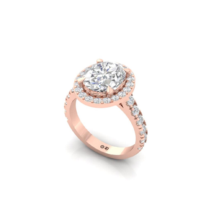 Anillo Solitario Curvo con Diamante Cultivado en Laboratorio con Corte Ovalado, Diseño de Oro de Lujo para Compromiso y Regalos - Product Image 2