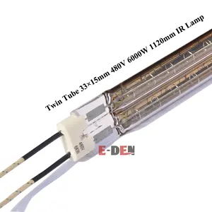 빠른 응답 중파 480V 6000W 1120mm 석영 적외선 히터 튜브 램프 교체 롤랜드 인쇄 부품