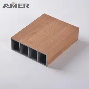 Amer factory water proof 75mm wpc timber tube panel for interior wall panel wpc wall panel timber tube