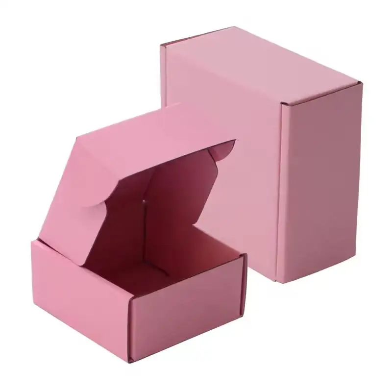Smalto per unghie design moderno scatola di spedizione per abbigliamento con scatola di cartone ondulato scatole di spedizione rosa per imballaggio di spedizione