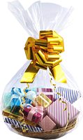 Emballage clair de sac en plastique matériel transparent de PVC pp pour des paniers de cadeau de fleur de sucrerie et de chocolat