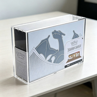 Étui en acrylique transparent magnétique robuste personnalisé pour la boîte de collection Charizard Ultra Premium TCG UPC, support de protection et de rangement