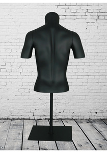 블랙 플라스틱 반 몸 근육질 보디 빌더 스포츠 의류 남성 여성 마네킹 몸통 스탠드 - Product Image 5