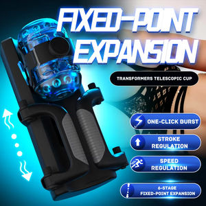 Masturbateur automatique à poignée, <span class=keywords><strong>6</strong></span> segments, télescopique, point fixe, gobelet de masturbation à un bouton, jouet sexuel pour hommes - Product Image 6