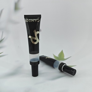 หลอดบรรจุภัณฑ์เครื่องสำอางพลาสติกแบบมีฝาปิดสีดำพร้อมหลอดหยดสำหรับบรรจุเซรั่มและน้ำมันหอมระเหย  ลดราคาพิเศษ - Product Image 2